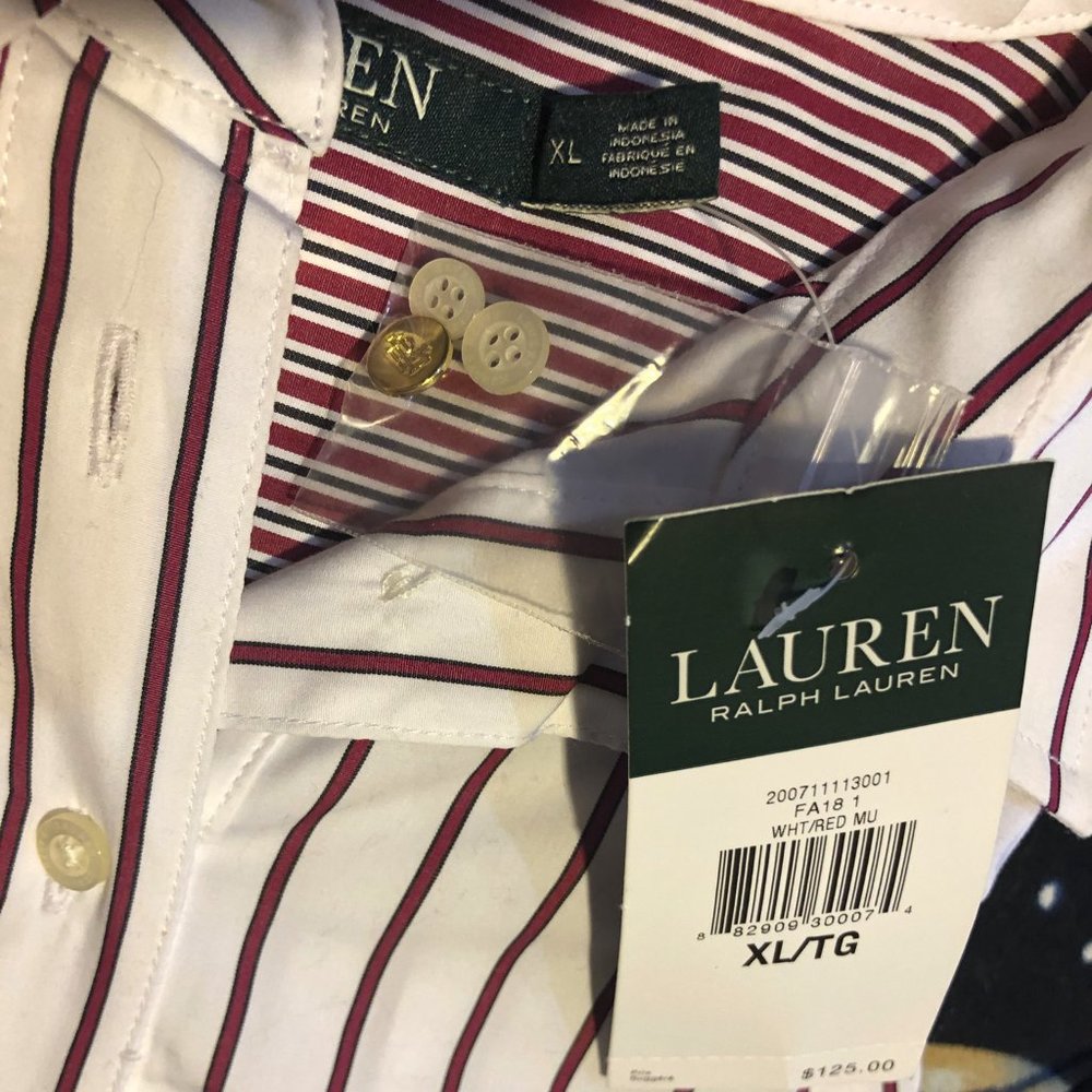 Long Sleeve Lauren Ralph Lauren 100% Cotton Dressy Shirt NWT